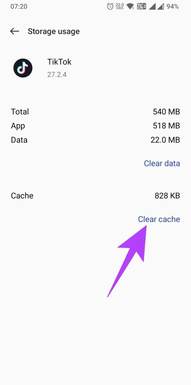 clear tiktok cache