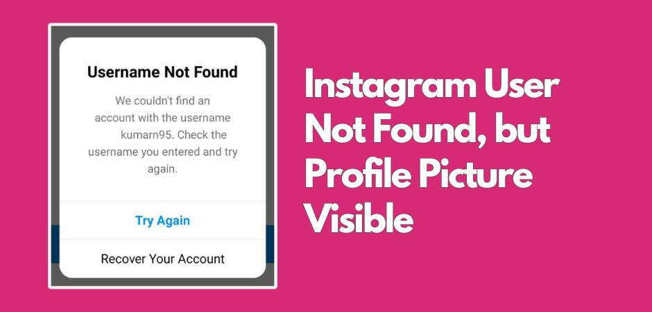 instagram user not found but can see profile picture