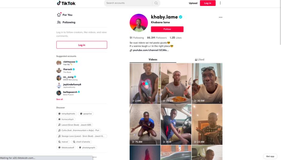 use web browser to access tiktok